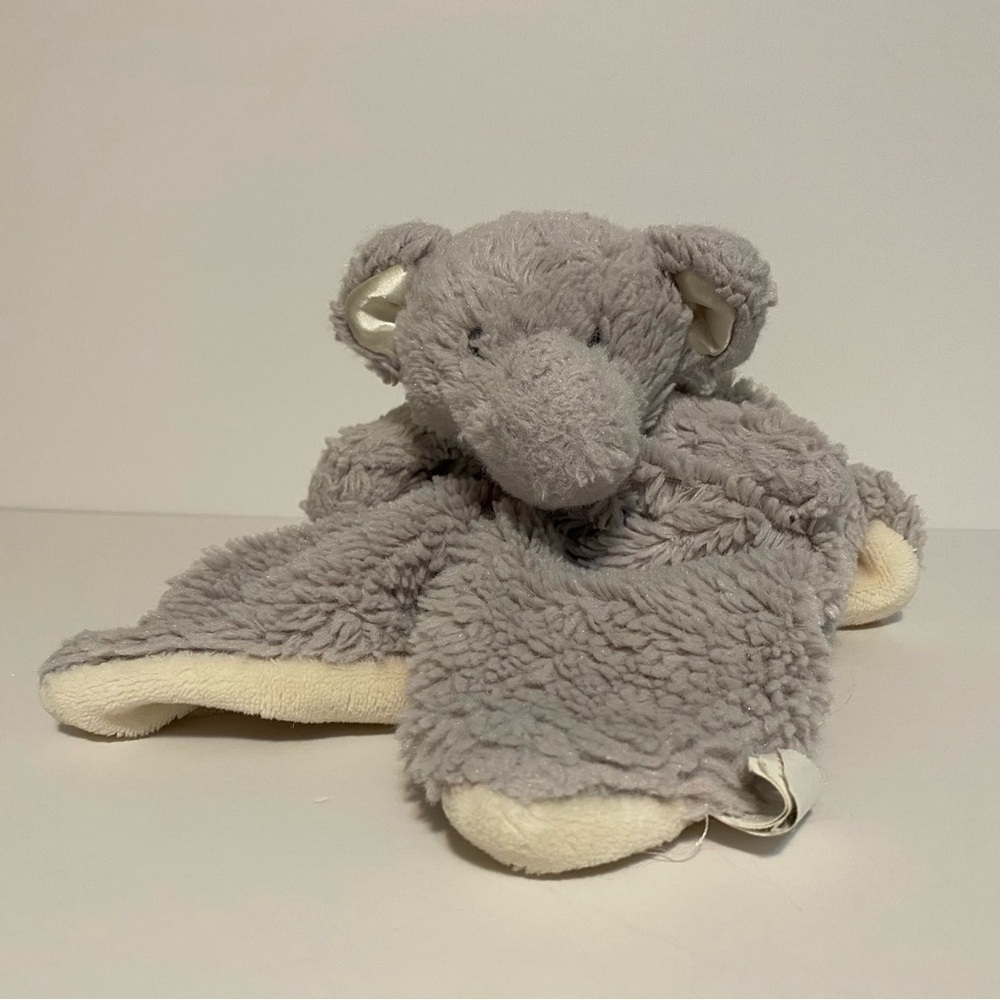 Kellytoy Elephant Lovey Gray Baby Soft Cuddle Sherpa 12” Security Lovie